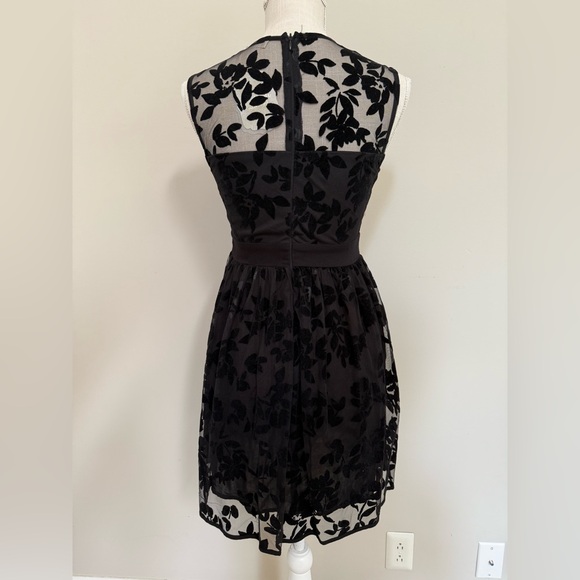 Altar'd State Black Velvet Floral & Lace Midi Dress - Picture 6 of 14